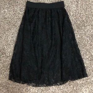 Black lace LuLaRoe skirt
